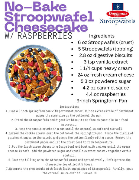 New Recipe! No-Bake Stroopwafel Cheesecake