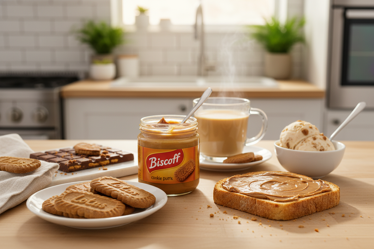 Biscoff, more than just airline cookies, enjoyed on toast, with coffee, and as dessert inspiration