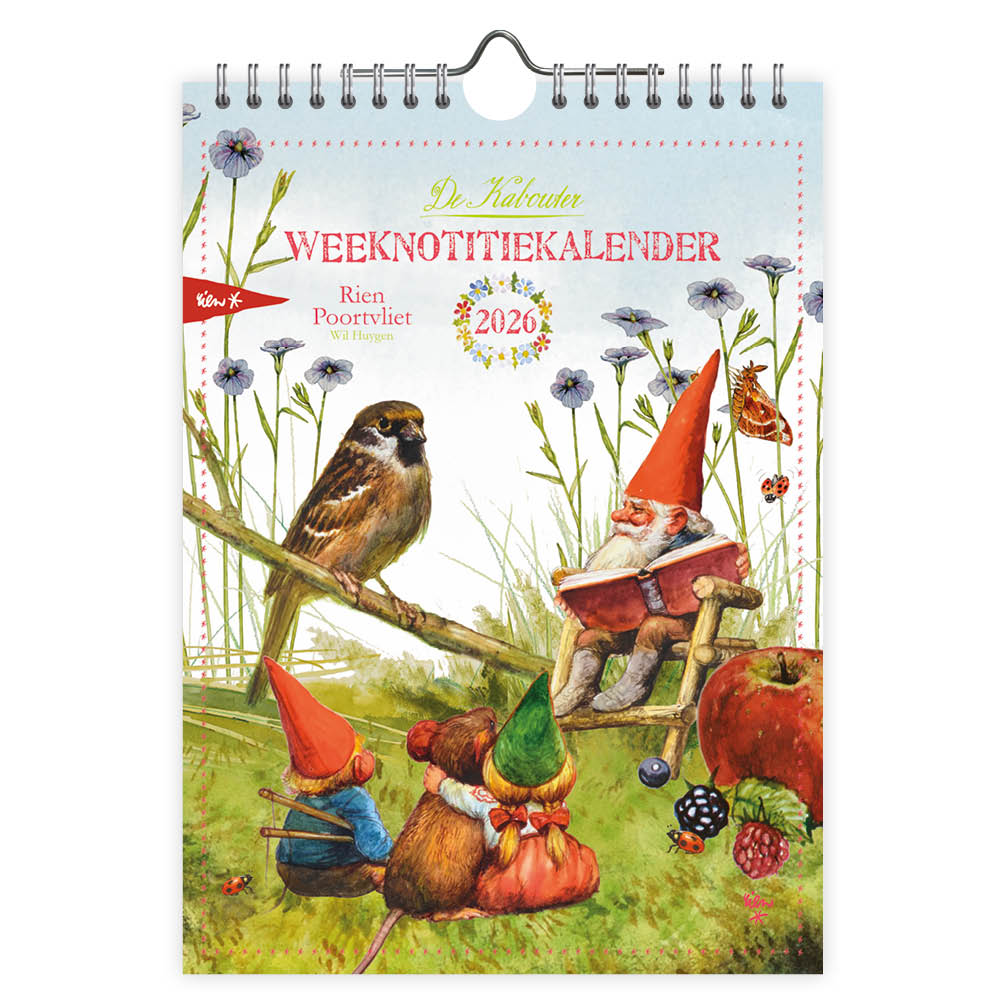 2026 Rien Poortvliet Kabouters Weekly Notation Calendar 7x9 inches