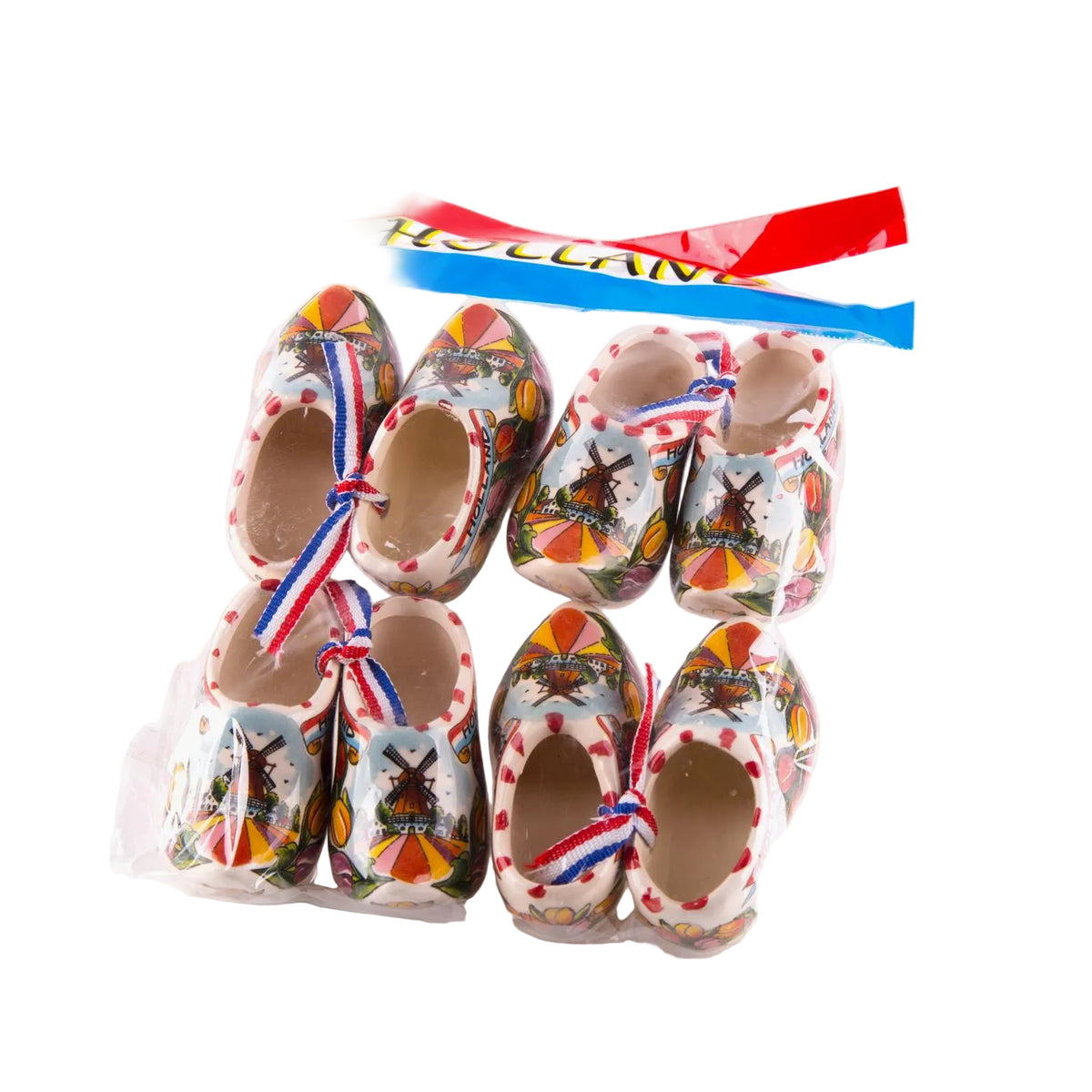 Ceramic Clogs Tulip Print Set of 4