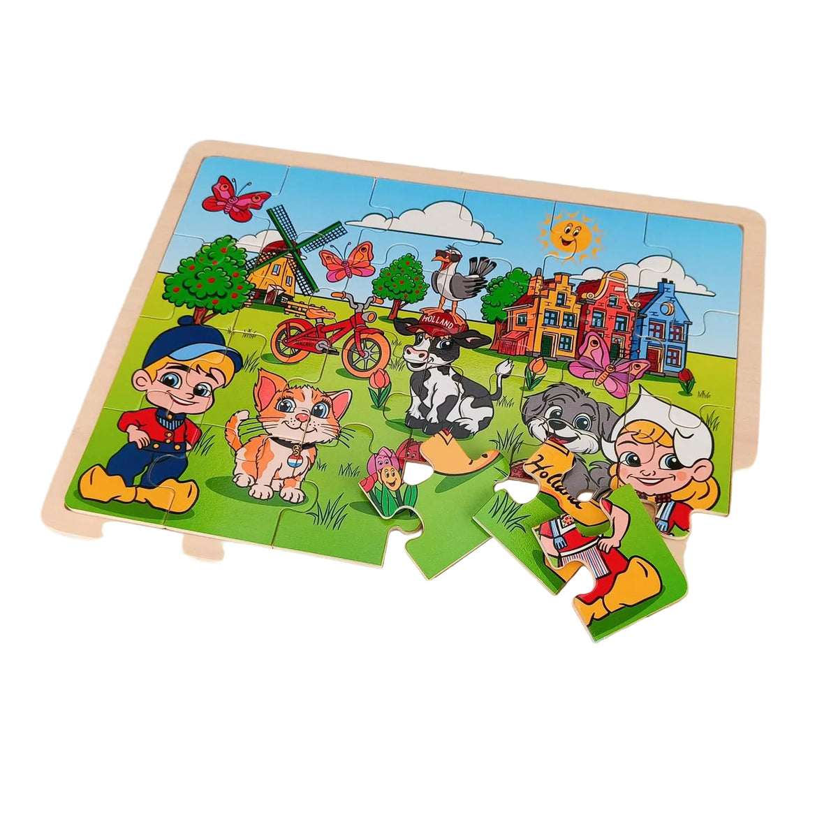 Wooden Jigsaw Puzzle Kids Holland