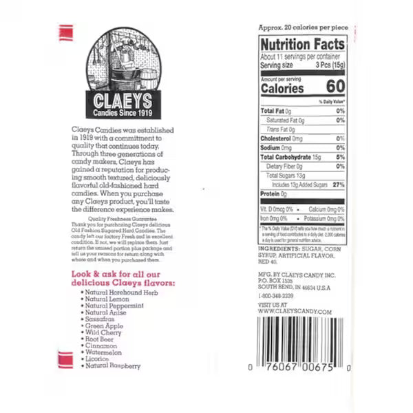 Claeys Cinnamon Drops 6 oz.