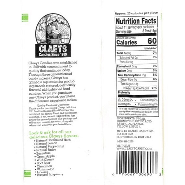 Claeys Candy Green Apple Drop 6oz