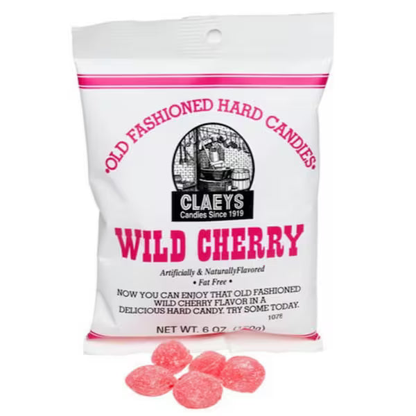 Claeys Candy Wild Cherry Drops 6oz