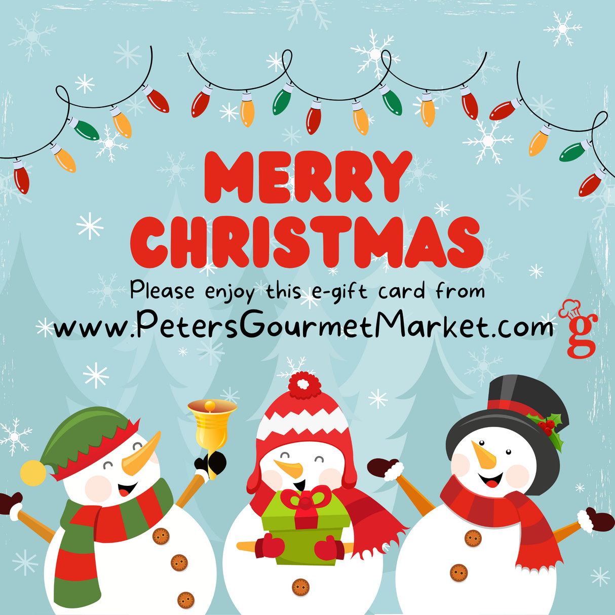 Merry Christmas Snowmen E-Gift Card