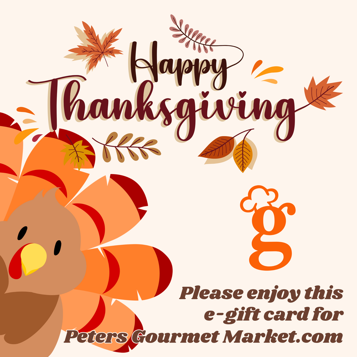 Happy Thanksgiving E-Gift Card