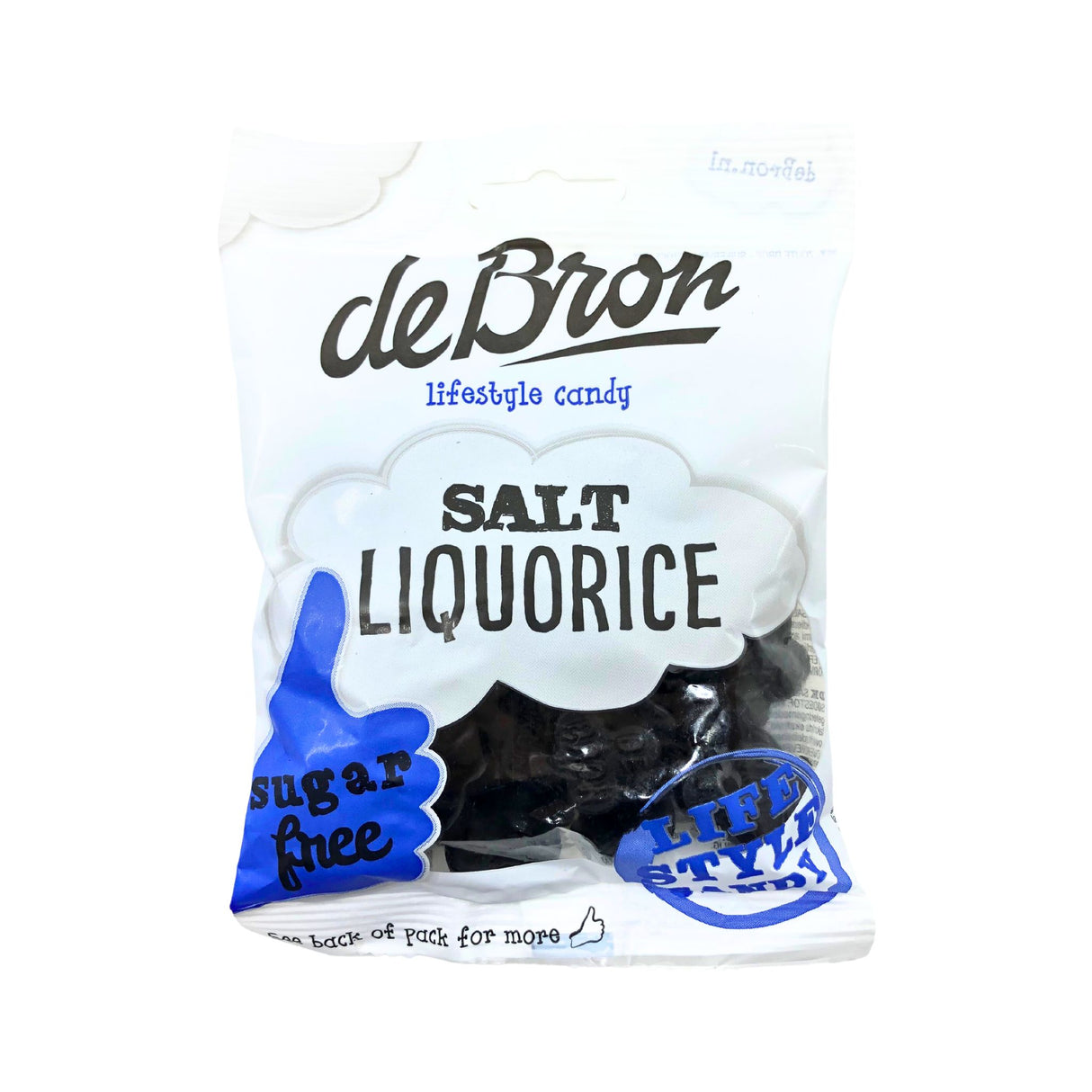 De Bron Sugar Free Licorice Salt Clovers 3.5 Oz Bag