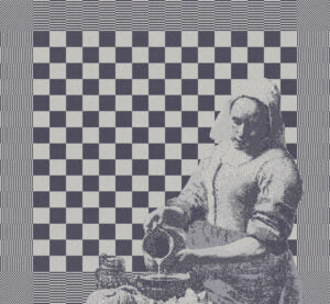 DDDDD The Milk Maid Blue TEA Towel 25x23 inch