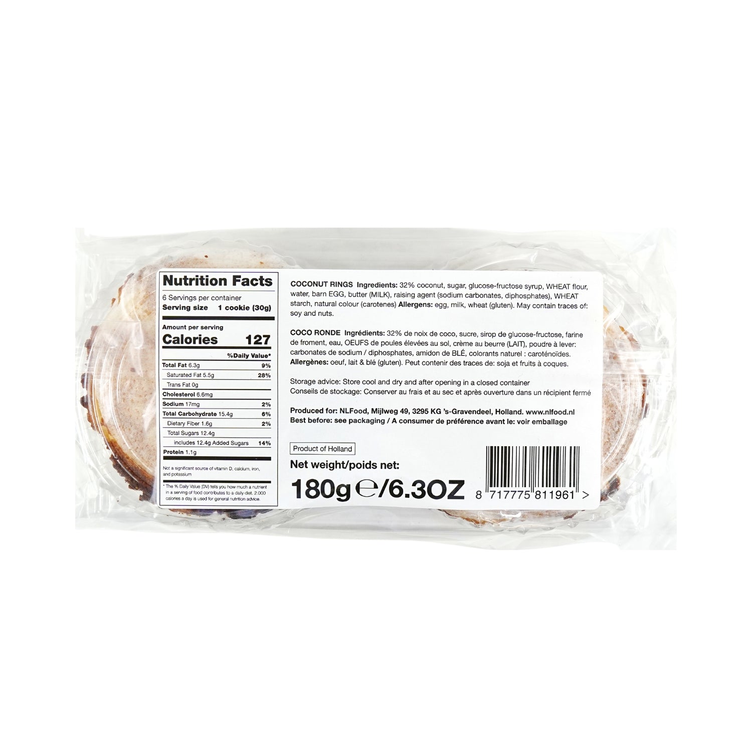 Aviateur(Dutch Bakery) Coconut Rings 6.3 Oz