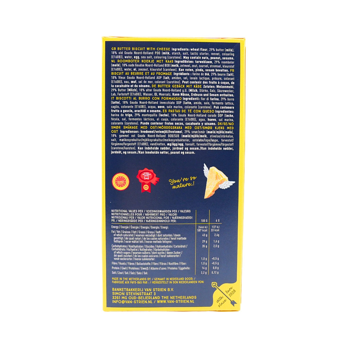 Van Strien All Butter Gouda Cheese Palmiers 80 gr