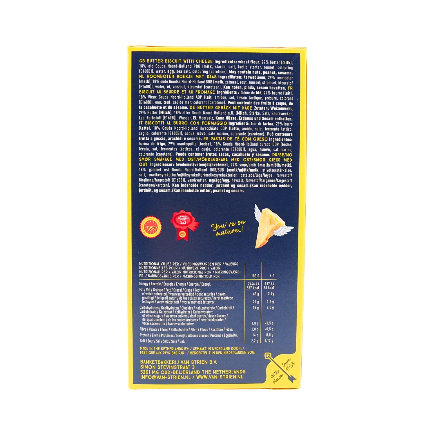 Van Strien All Butter Gouda Cheese Palmiers 80 gr