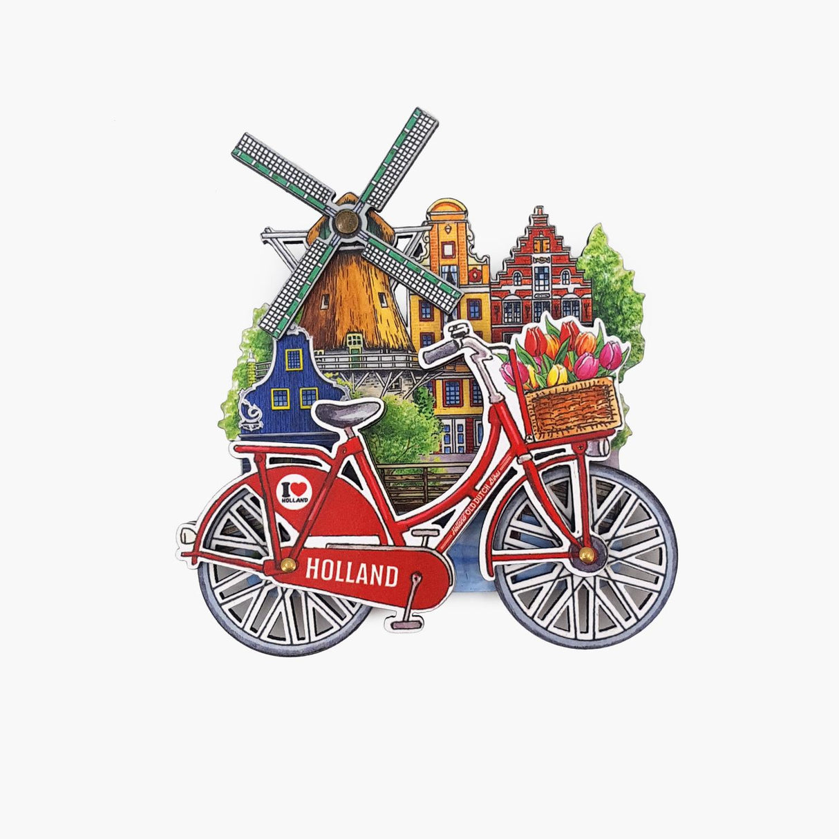 Magnet Rotating Blade & Mill Holland Red Bike
