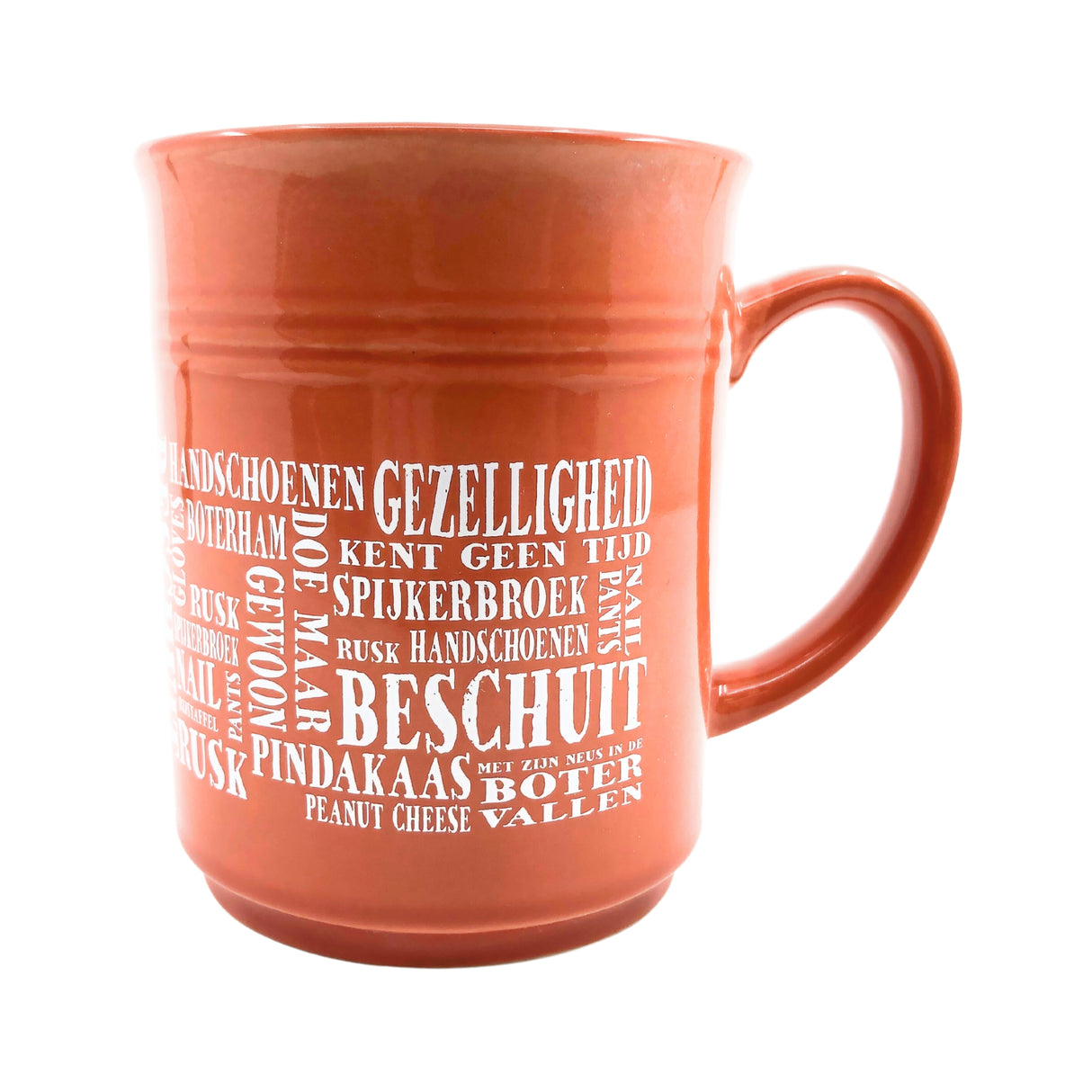Dutch and English Word Mug Coral 14 oz