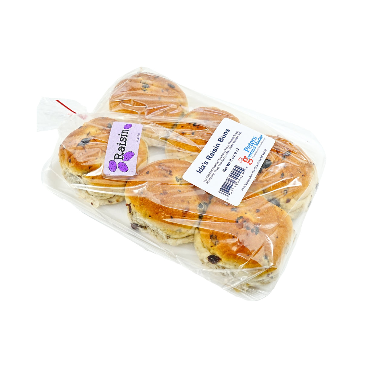 Ida's Bakery RAISIN Buns 6 ct