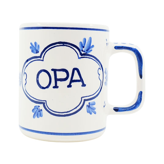 DeWit Hand Painted Coffee Mug Opa 4 inch