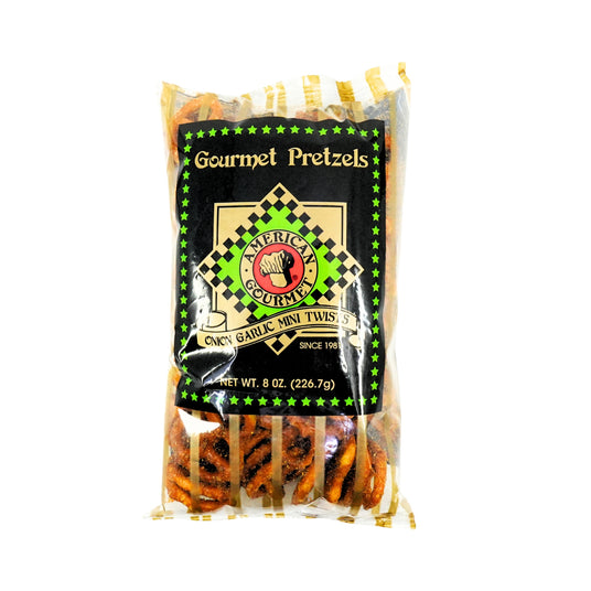 American Gourmet Onion Garlic Mini Twist Pretzels 8 oz