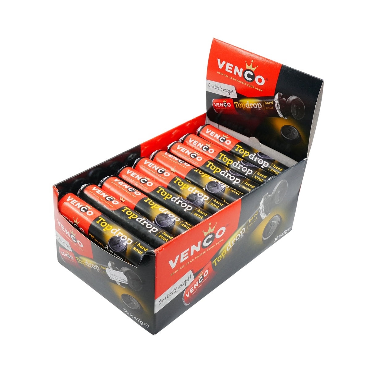Venco TopDrop Licorice Rolls 36 ct Box