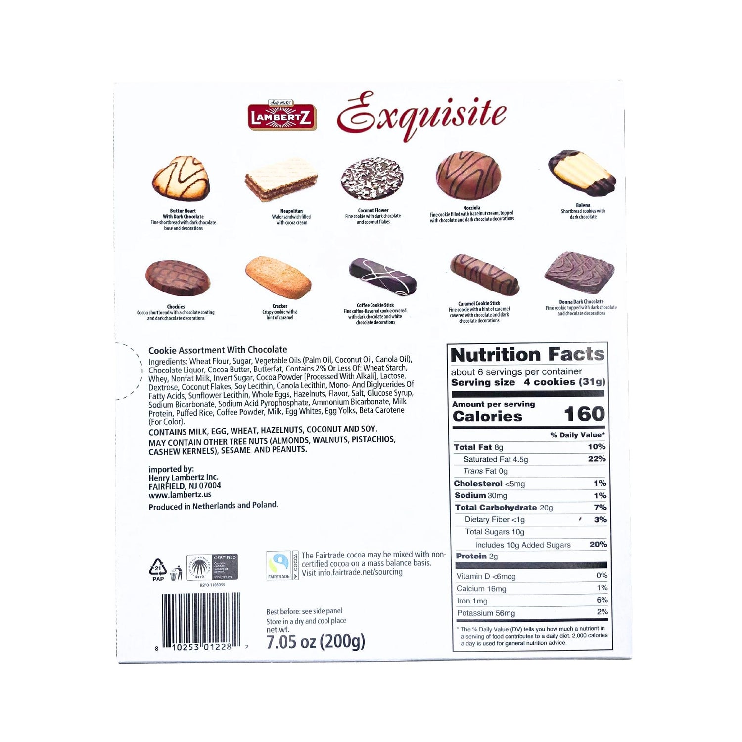 Lambertz Exquisite Assorted Cookie Box 7.05 oz