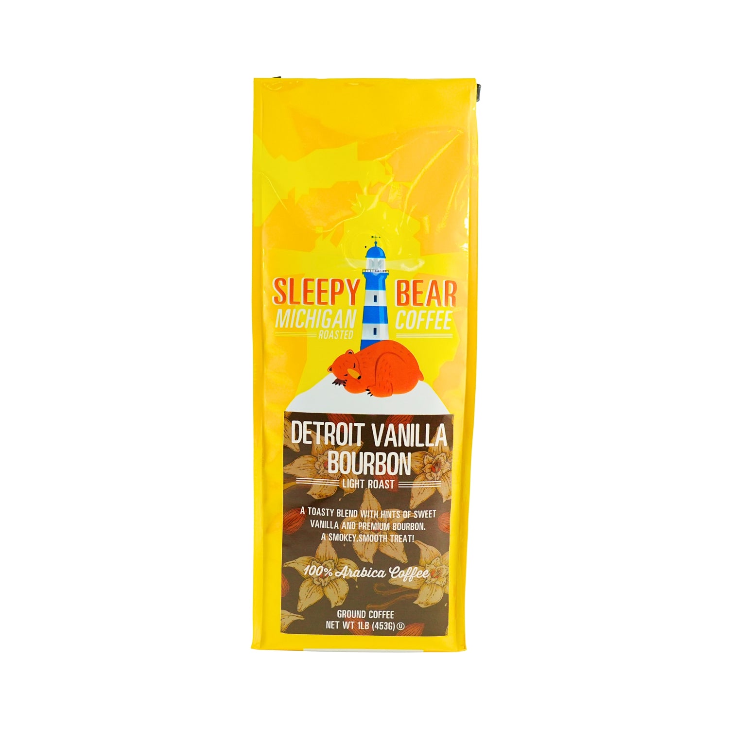 Sleepy Bear Detroit Vanilla Bourbon Ground Coffee 16oz