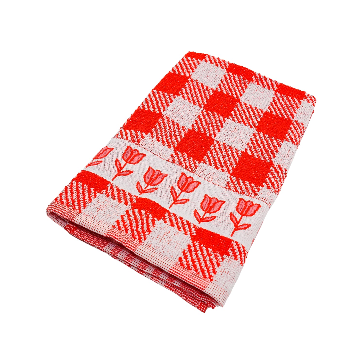 Twentse Red with Tulips Hand Towel 20x20 inch