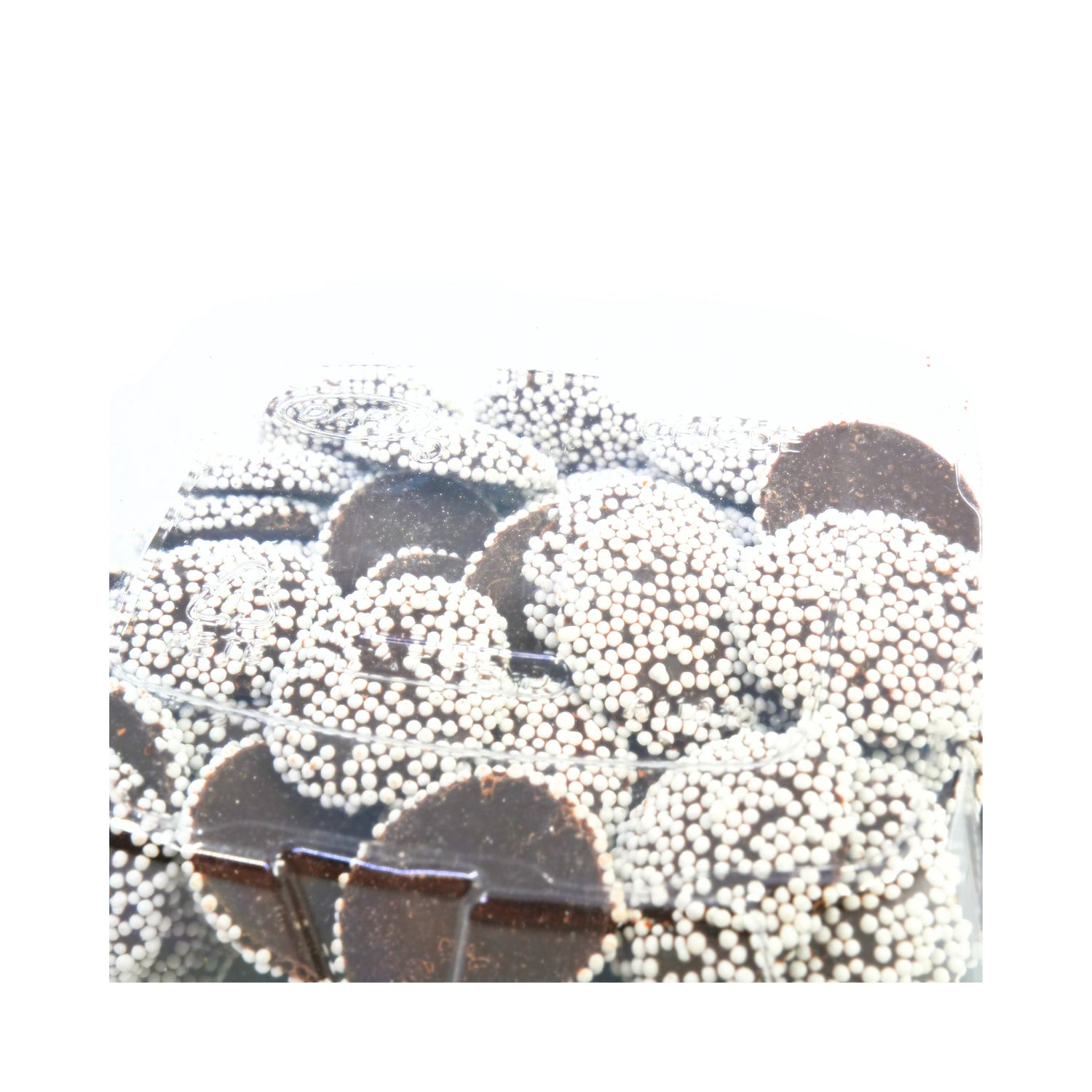 Dark Chocolate White Nonpareils  8 oz