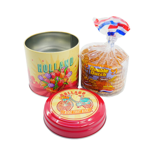 Stroopwafel Holland Vintage Tulips with 8 stroopwafels