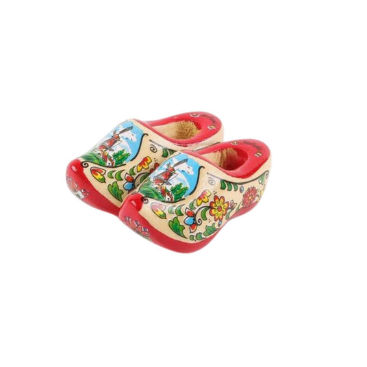 Magnet Wooden Shoe Red Sole 1.75 inch