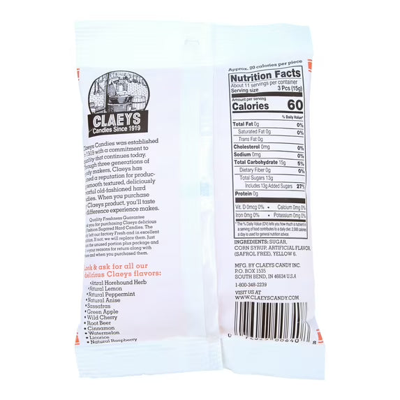 Claeys Candy Sassafras Drops 6oz