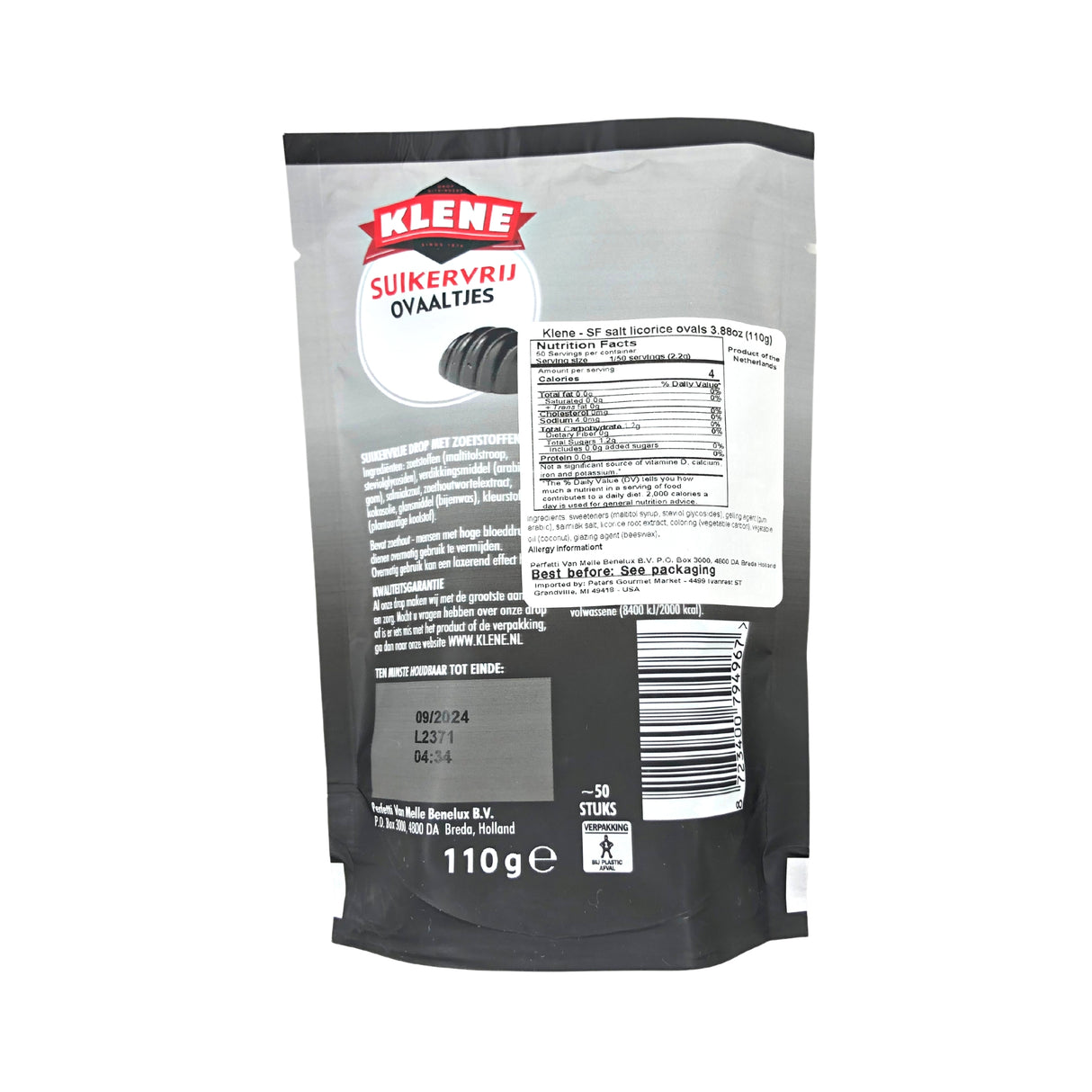 Klene Sugar Free Salty Ovals 3.5 oz bag