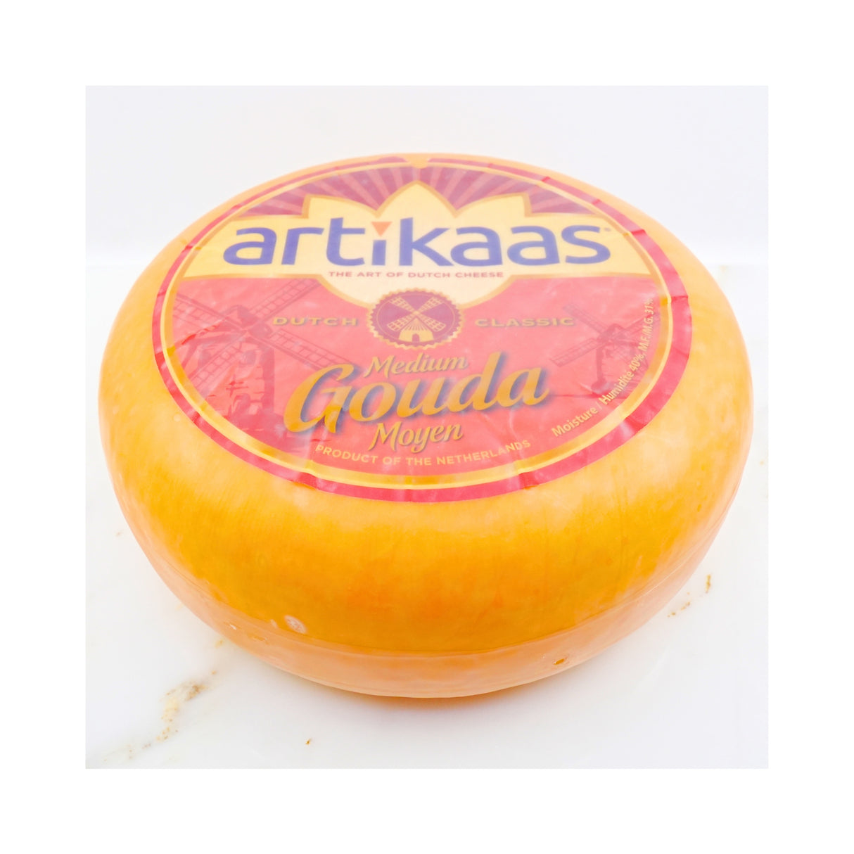 Artikaas Gouda Medium Aged 3-6 Months WHOLE WHEEL 9 LBS
