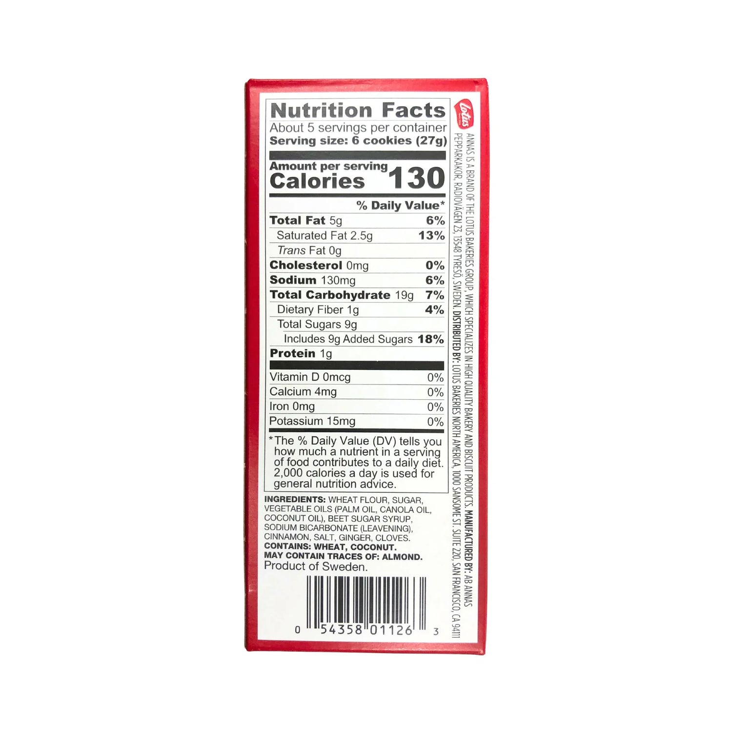 Annas Ginger Thins 5.25oz Box 12/cs