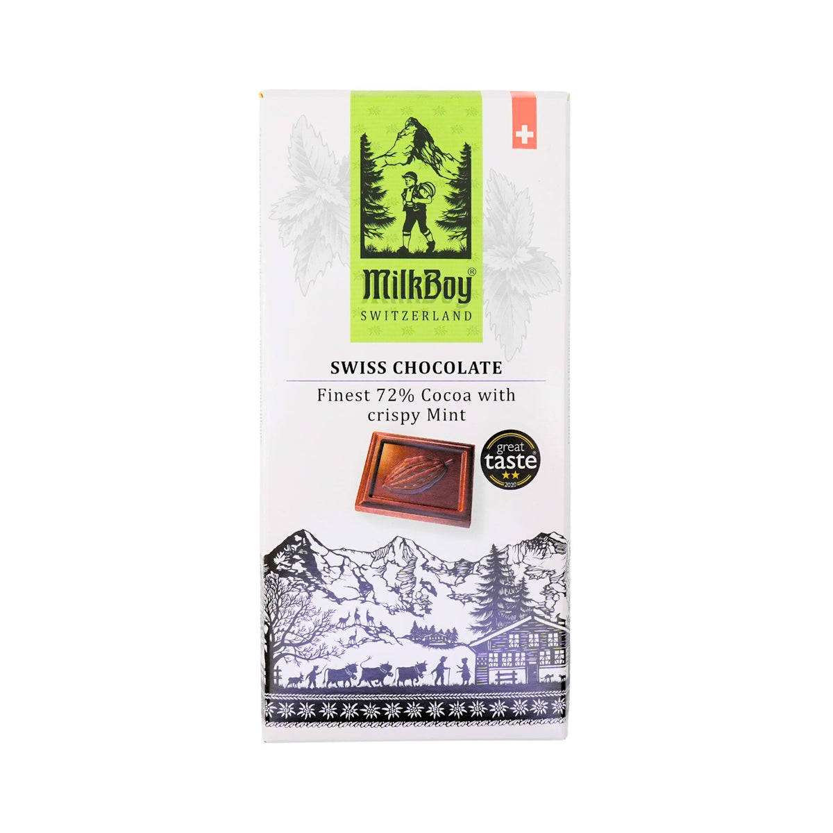 Milk Boy 72% Dark Chocolate With Crispy MINT 3.5 oz