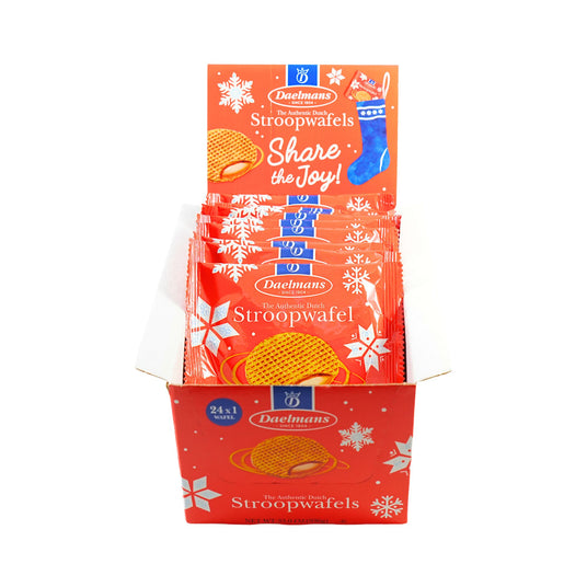 Daelmans Holiday Jumbo Single Caramel Syrupwafers 24 ct (1.38 oz)