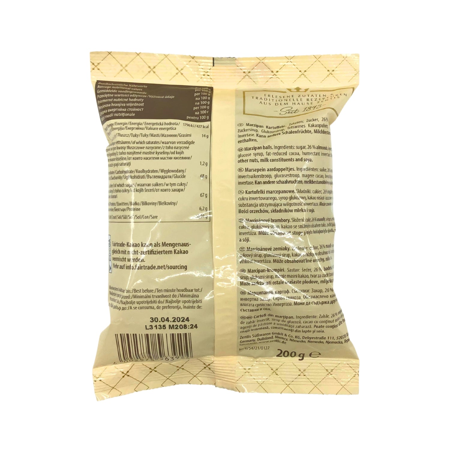 Zentis Marzipan Potatoes 7 oz bag