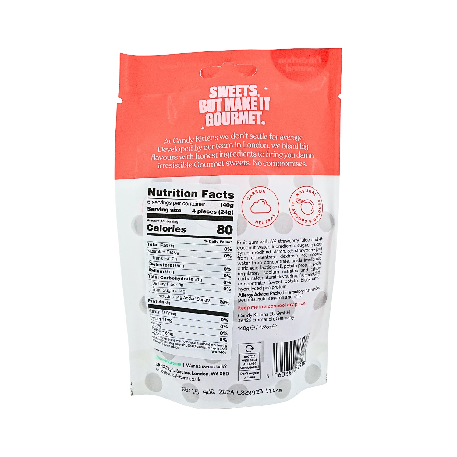 Candy Kittens Wild Strawberry 4.9 oz bag