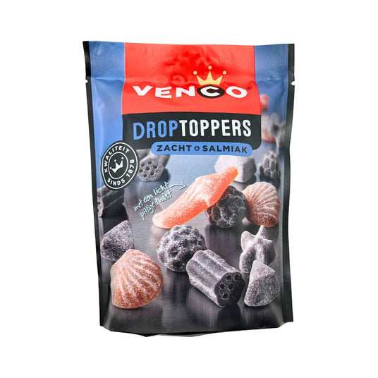 Venco Droptoppers Soft & Salmiak 7.2 Oz Bag 205g
