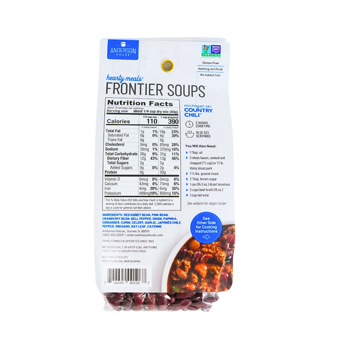 Frontier Soups Michigan Ski Country Chili mix