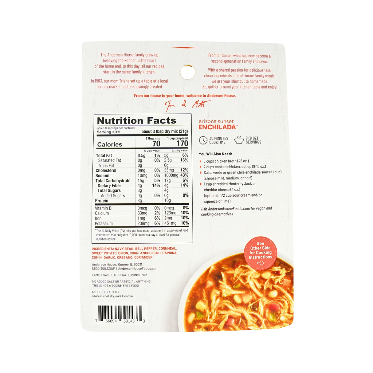 Frontier Soups Arizona Sunset Enchilada Soup Mix