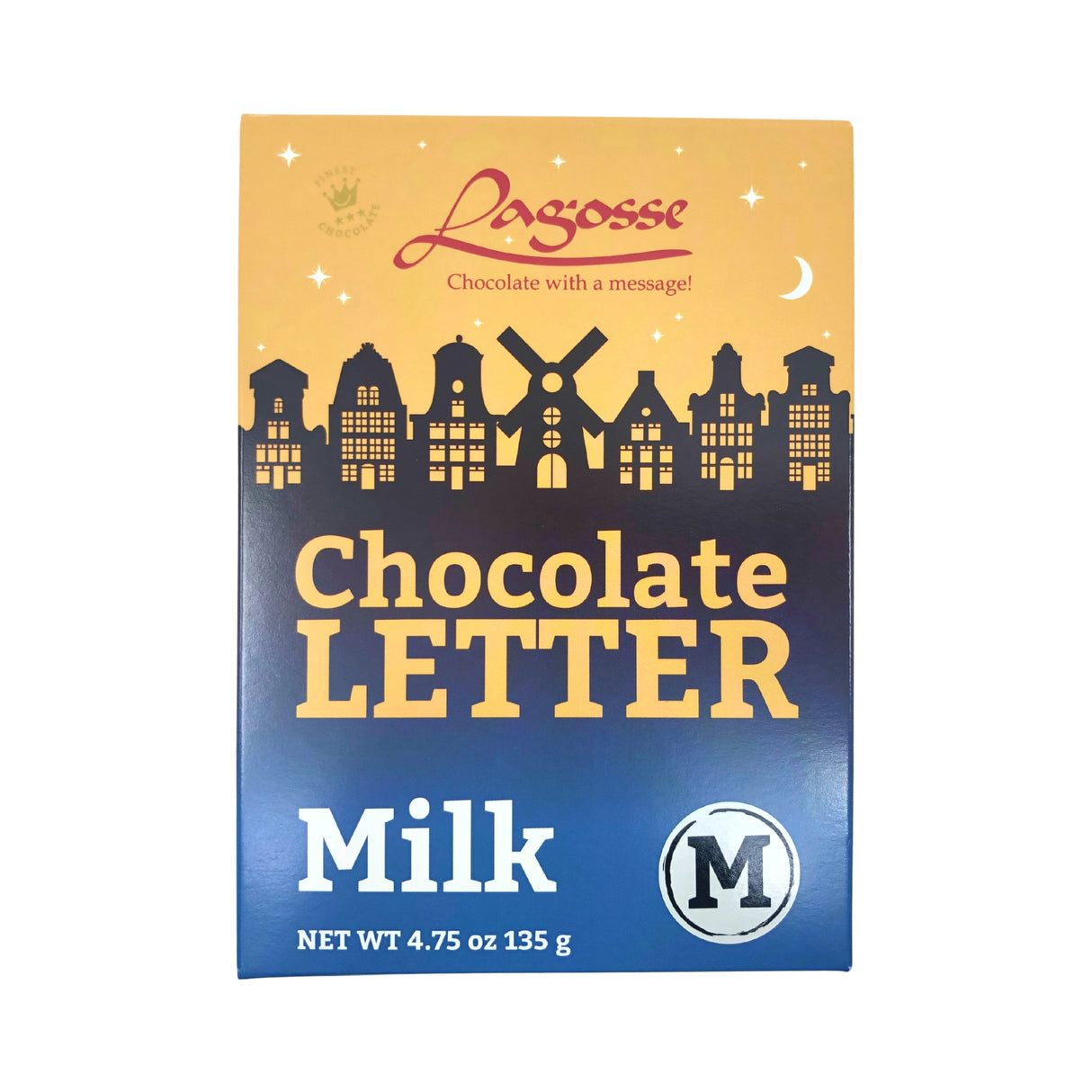 Lagosse Large Milk M Chocolate Letter 4.7oz