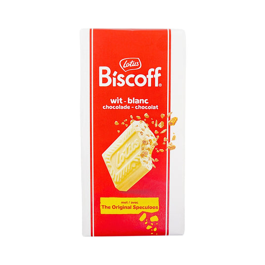Lotus Speculoos White Choc Bar with speculoos pieces 6.3 oz 180 gr