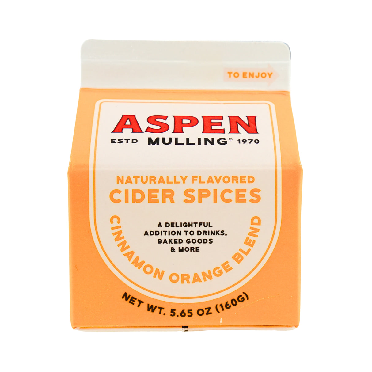 Aspen Mulling Spices Cinnamon Orange 5.65 Oz Milk Carton Box