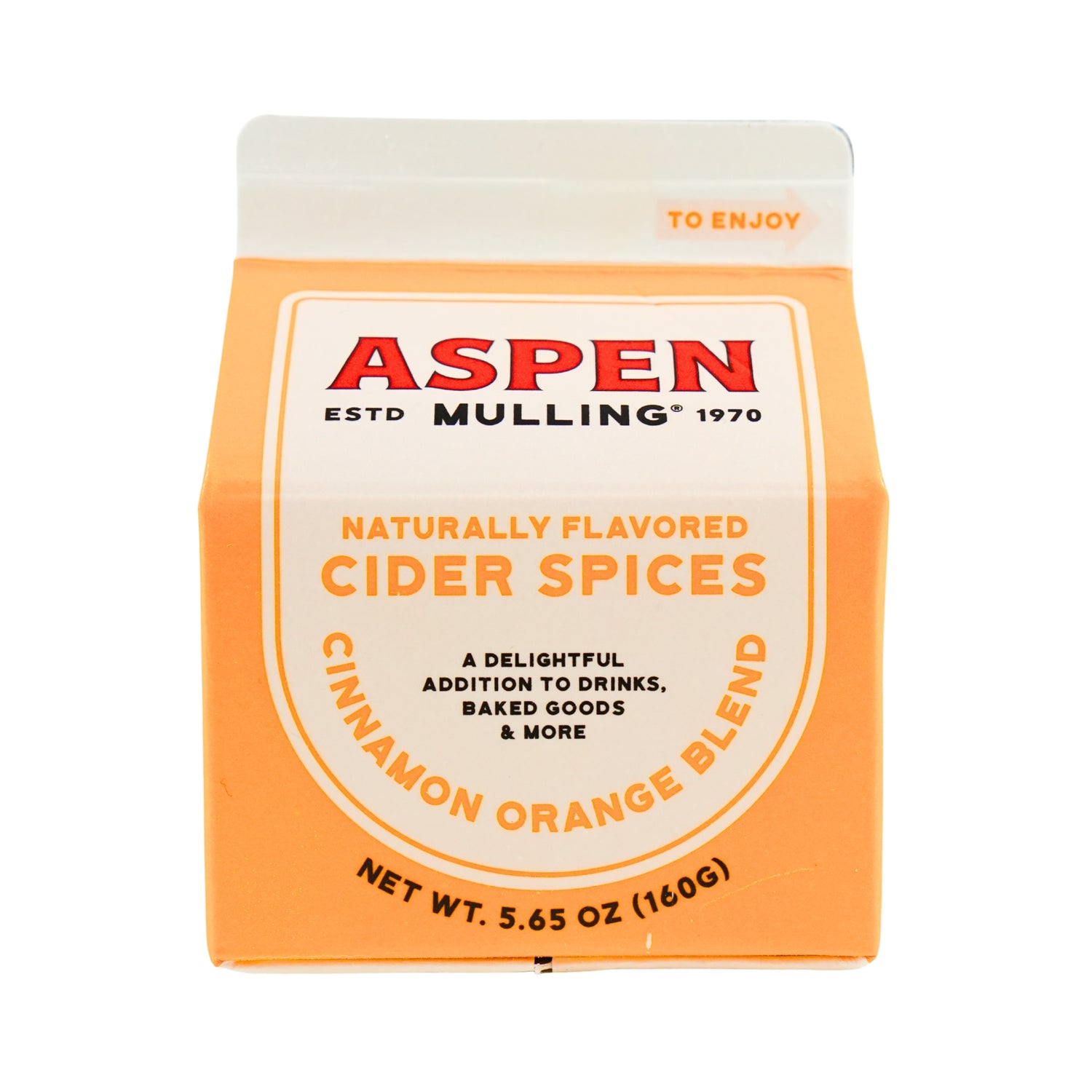 Aspen Mulling Spices Cinnamon Orange 5.65 Oz Milk Carton Box