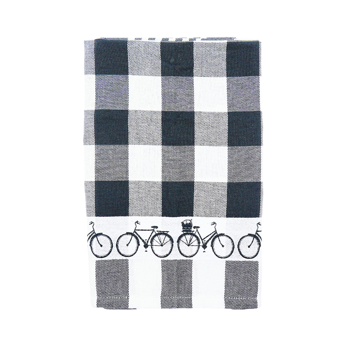 Twentse Black with Bicycles TEA Towel 25x23 inch