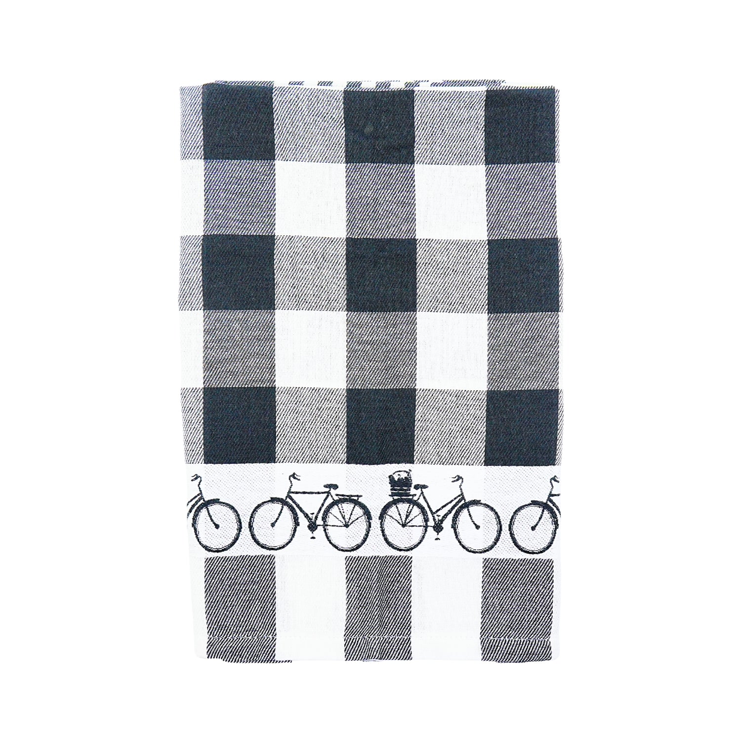 Twentse Black with Bicycles TEA Towel 25x23 inch