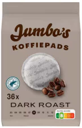Jumbo Dark Roast Coffee pads 36 ct bag