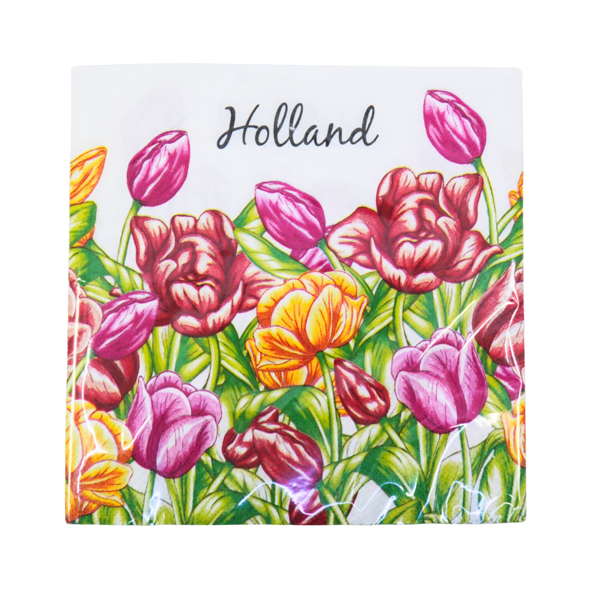 Napkins Colorful Tulips 6.5 x 6.5 inches 20/package