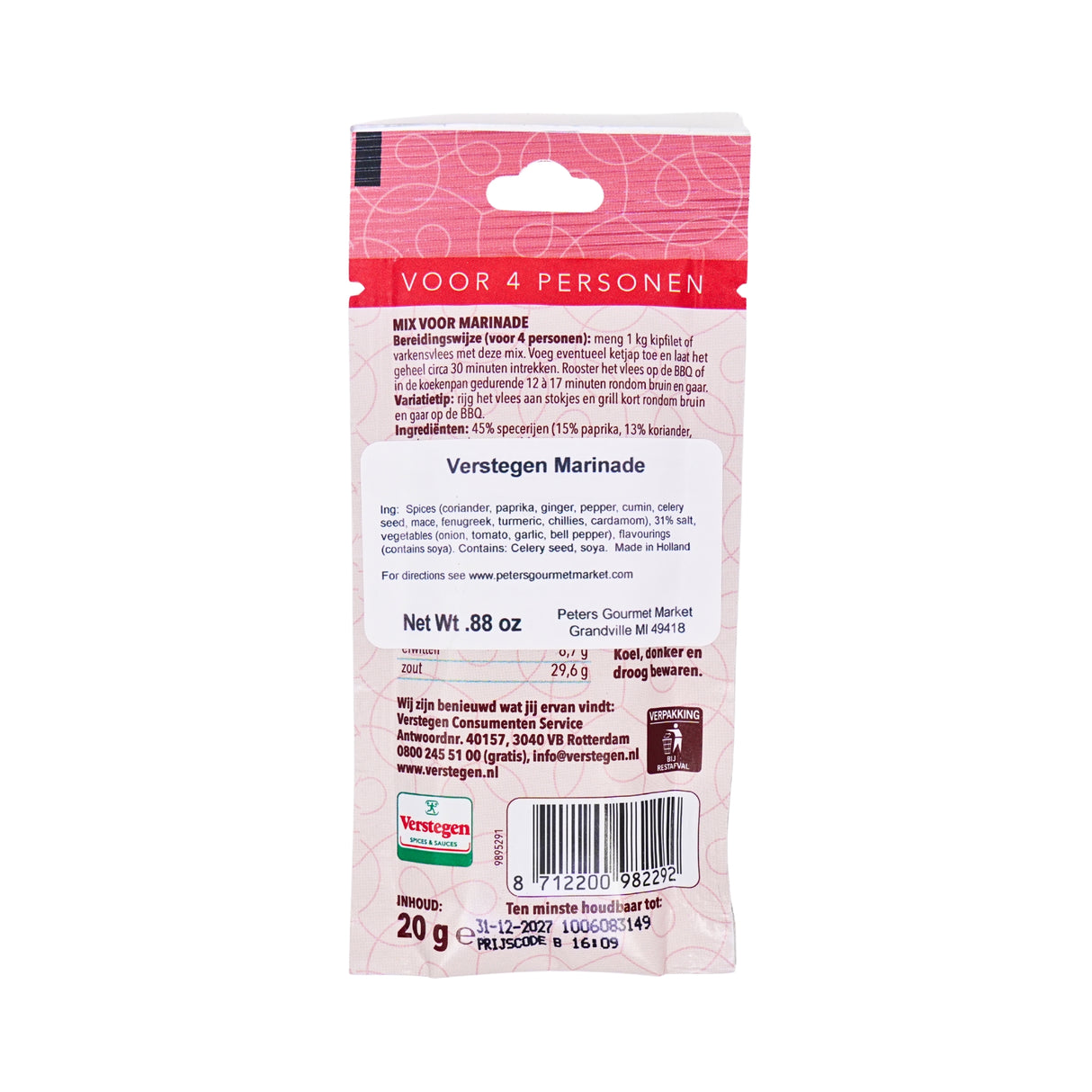 Verstegen Marinade Mix 20 gr