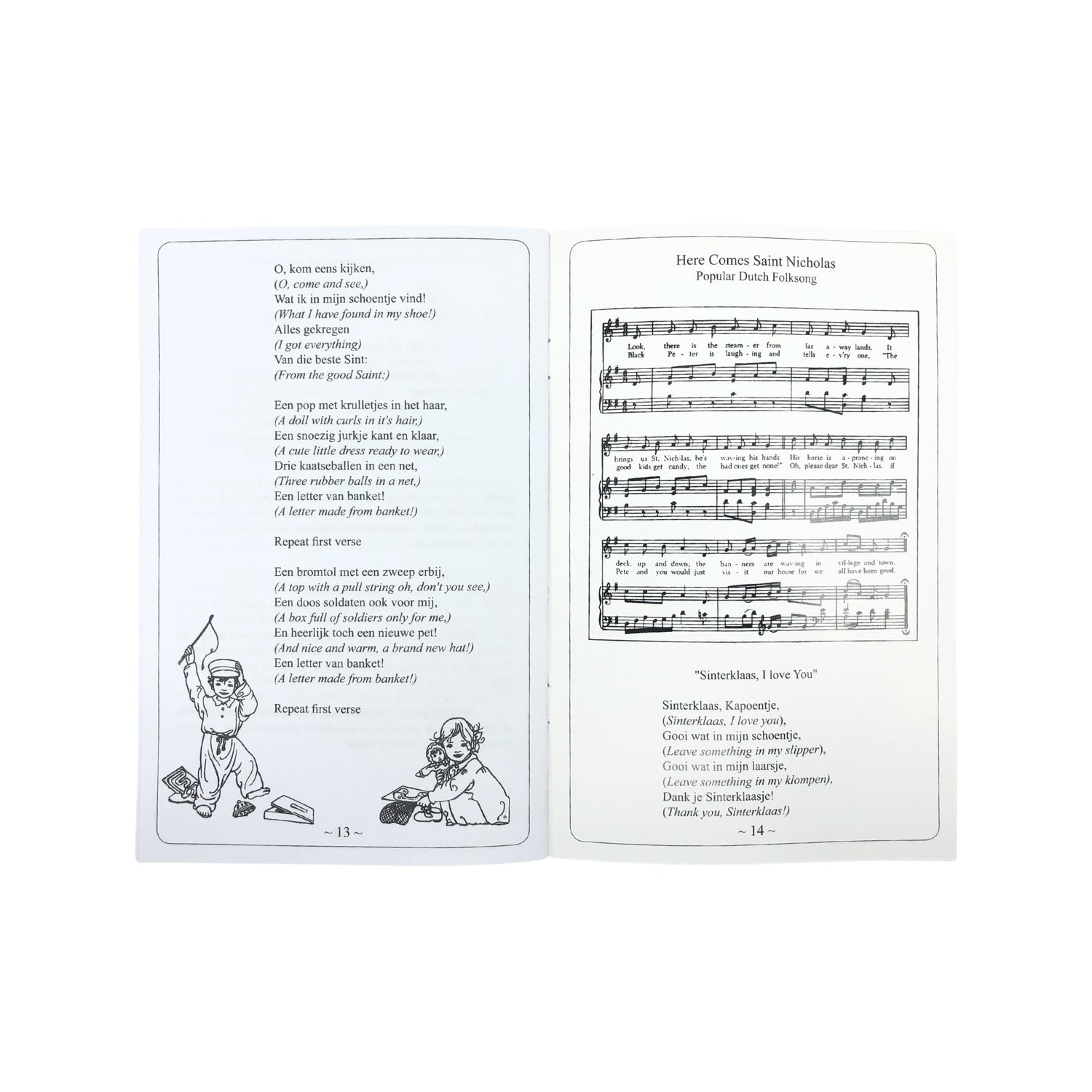 A Dutch Christmas "The Legend Of Sinterklaas" Sinterklaas Booklet