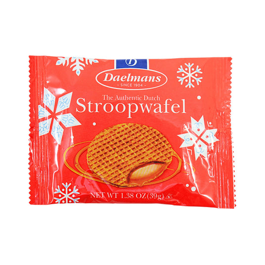 Daelmans Holiday Jumbo Single Caramel Single Syrupwafers (1.38 oz)