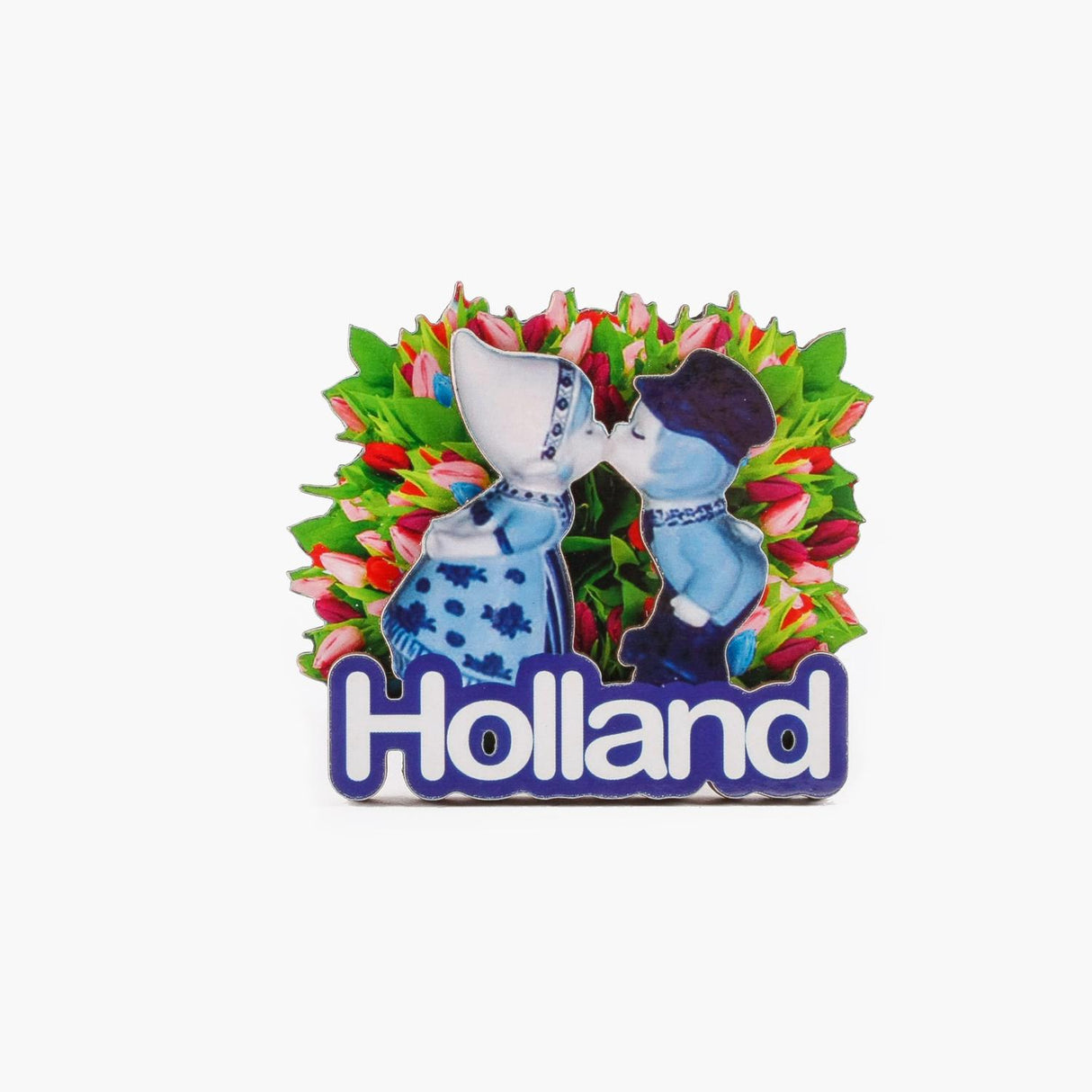 Magnet Tulips with Kissing Couple MDF